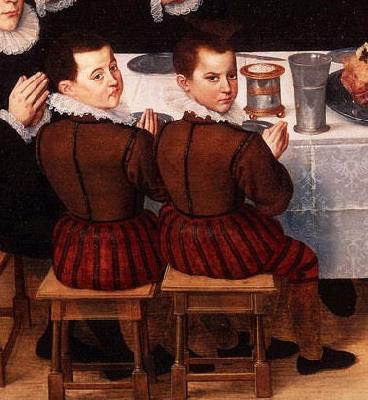  FAMILY SAYING GRACE ANTHONIUS CLAEISSINS C 1585 detail